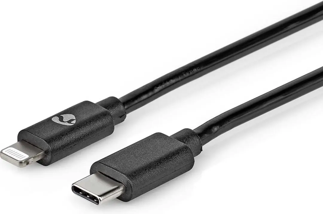 Nedis Lightning Kabel USB-C 8-Pins 1m - Zwart