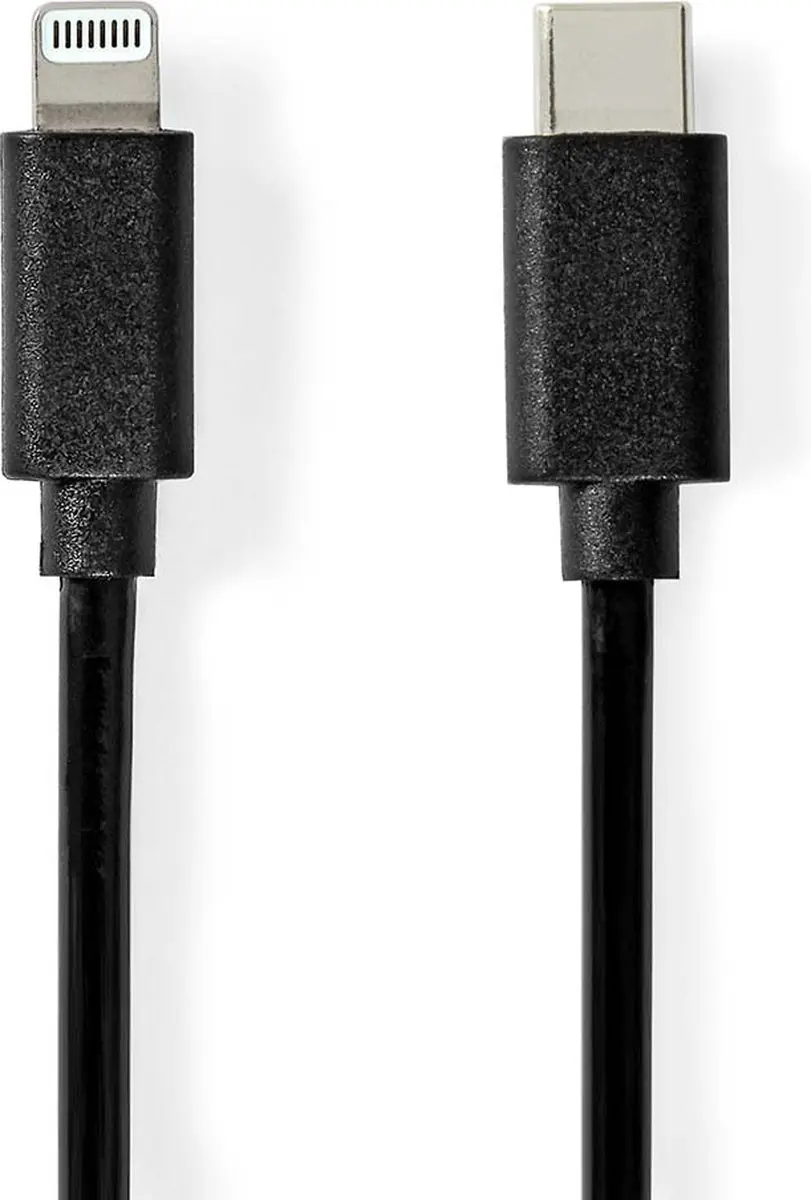 Nedis Lightning Kabel USB-C 8-Pins 1m - Zwart