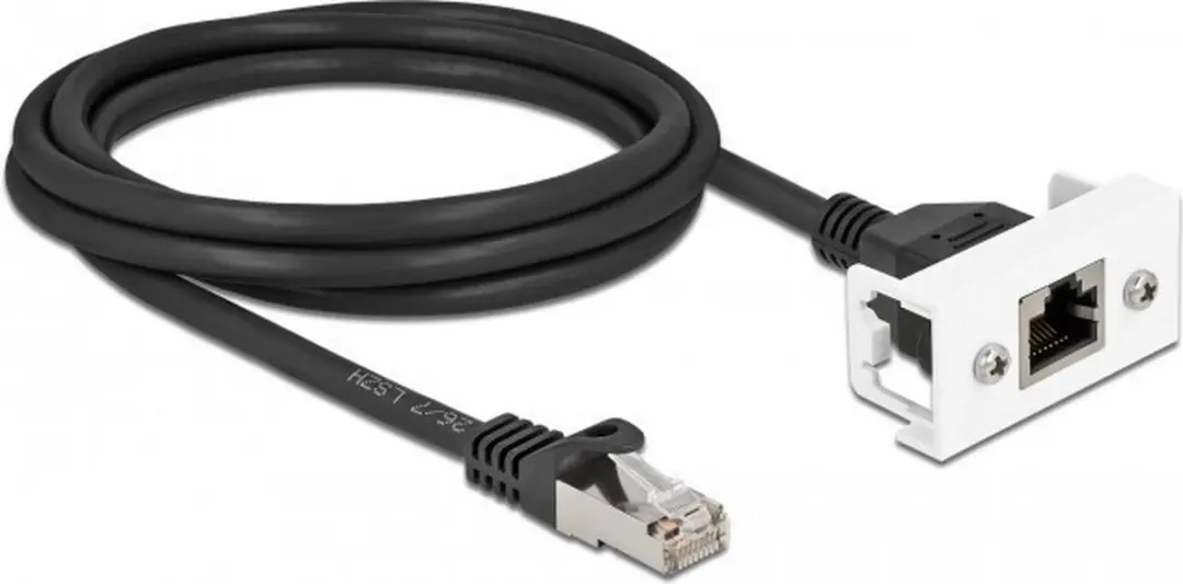 Delock Network Extension Kabel Cat.6A 2m - RJ45 S/FTP - Zwart
