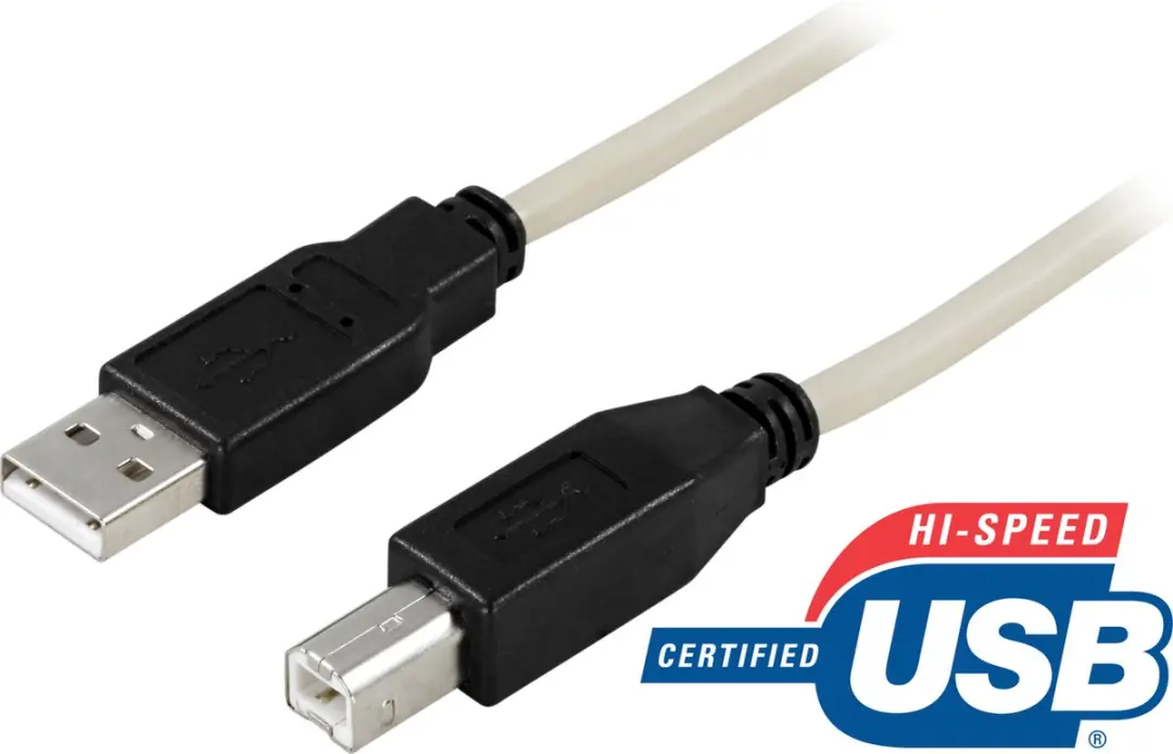 Deltaco USB-230-K USB A naar USB B Kabel 3m
