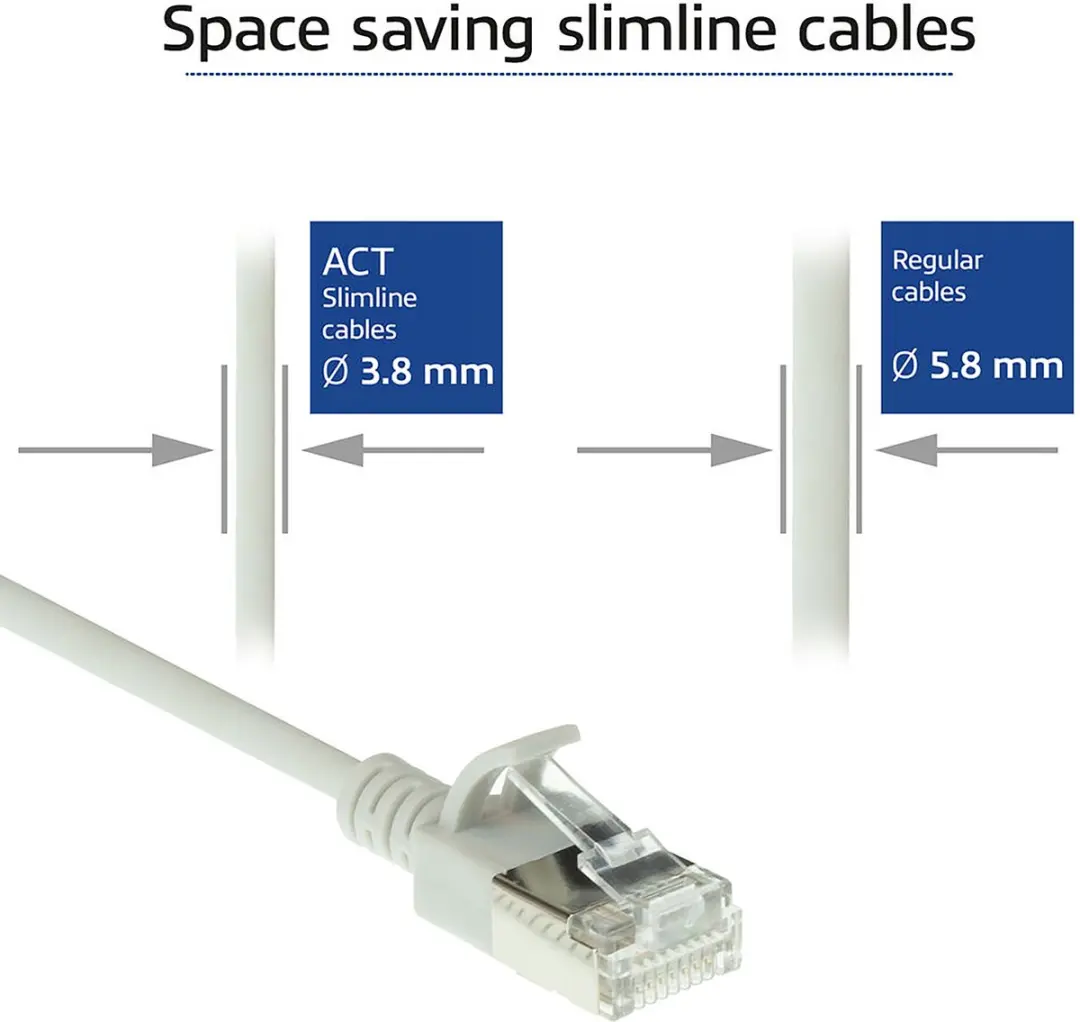 ACT Grijze LSZH U/FTP CAT6A Patchkabel DC7030 - Snagless