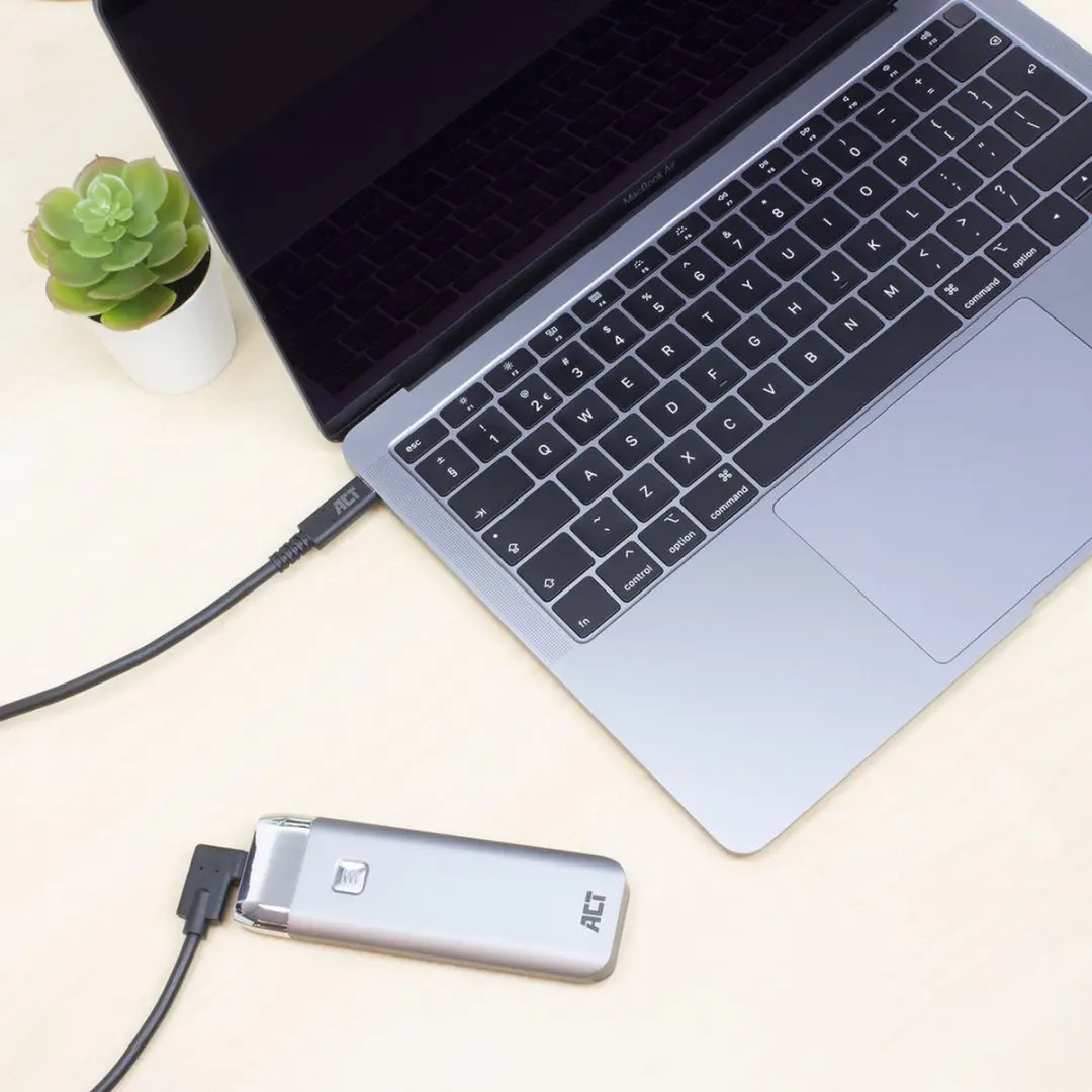 ACT AC7406 USB-C Kabel 90° - 1m - 5Gbps - Zwart - afbeelding 6 van 6