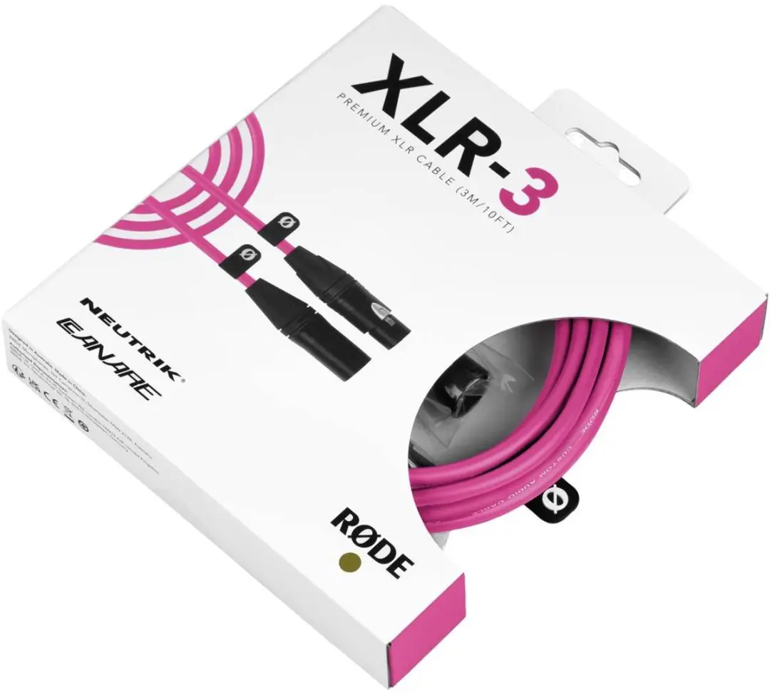 RODE XLR3M-P XLR-kabel 3m - Roze