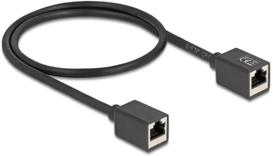 Delock RJ45 Coupler Cat.6A S/FTP 0.5m - Zwart