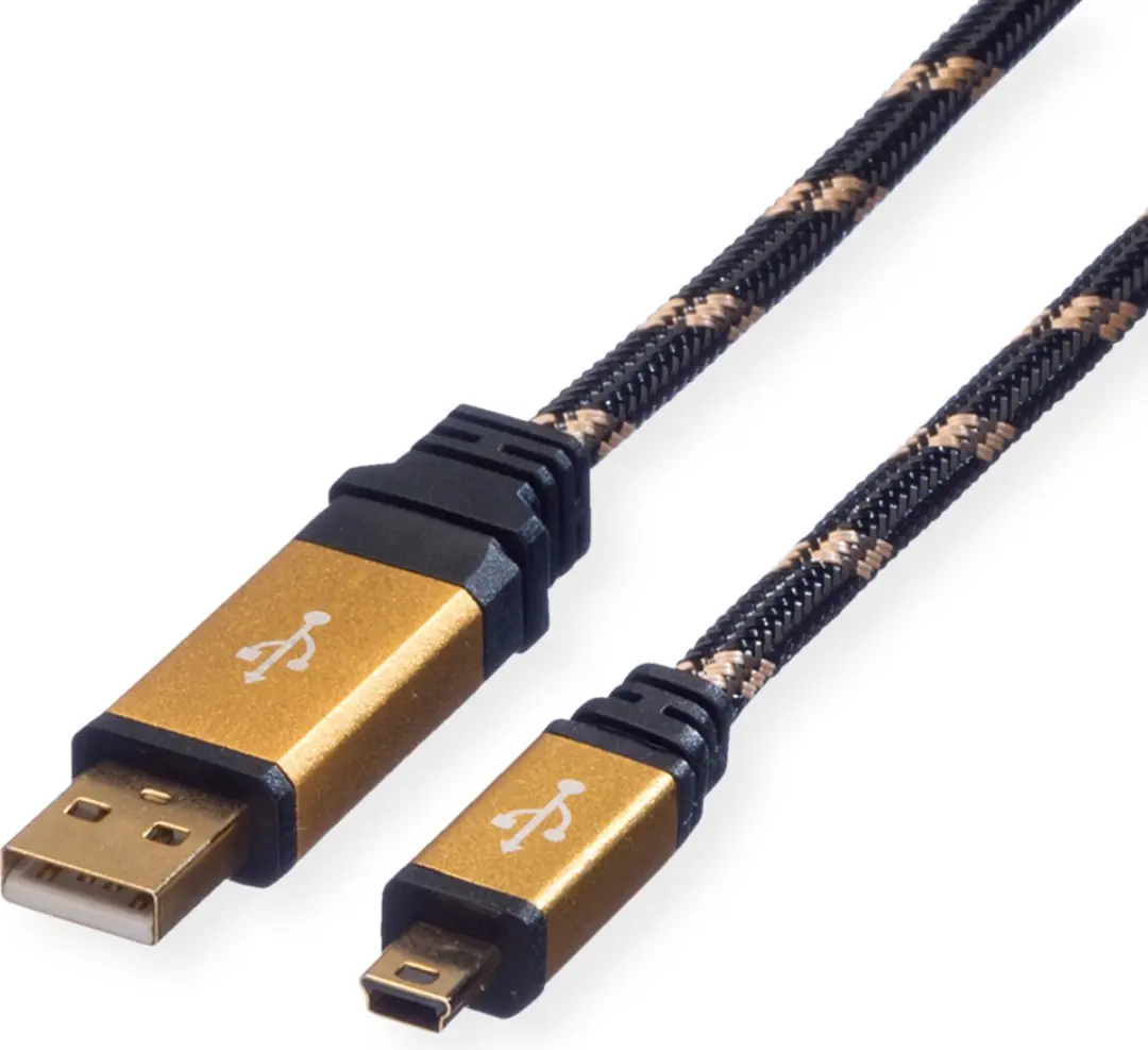 Roline GOLD USB 2.0 Kabel A naar Mini 5-Pin