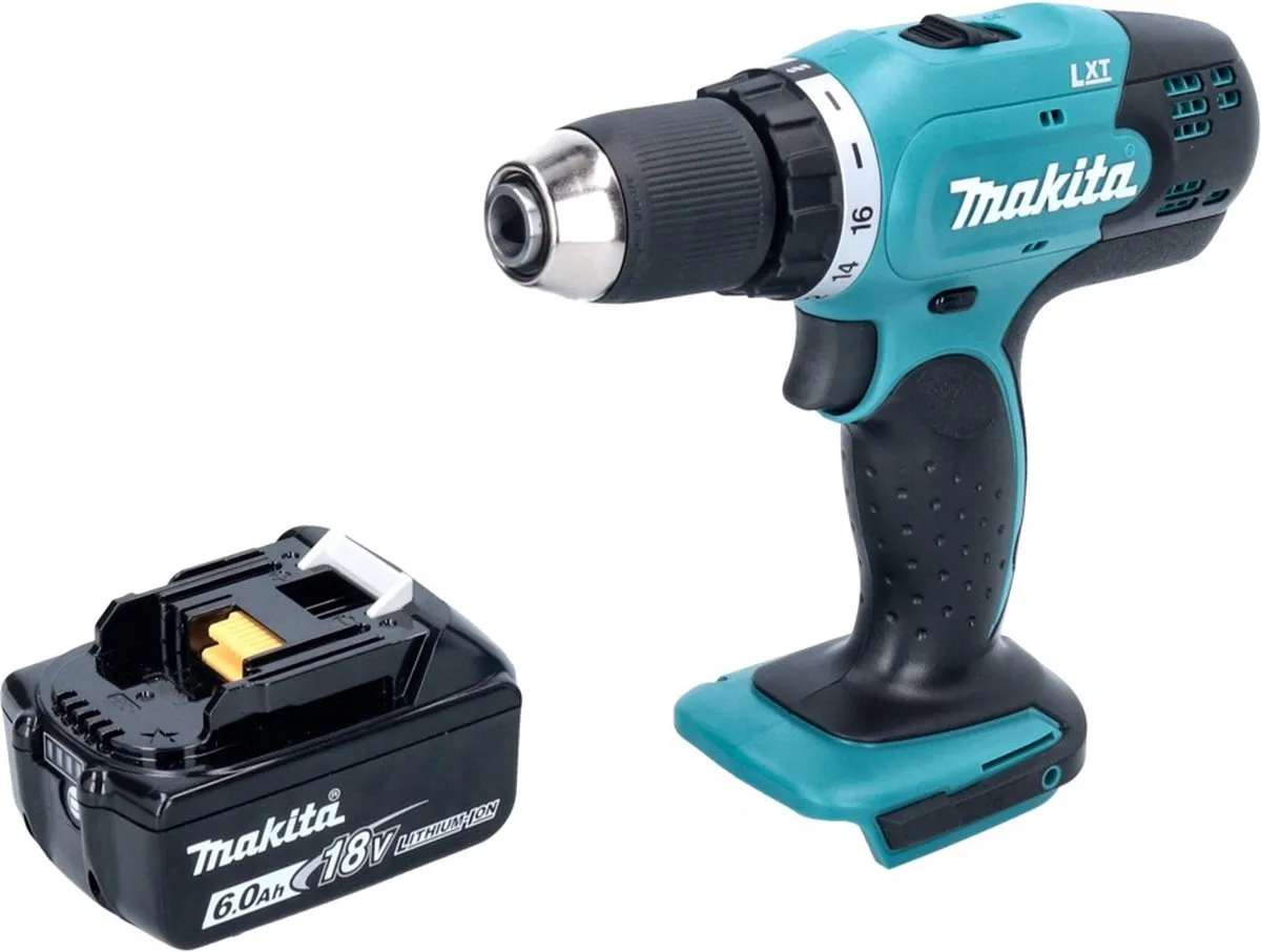 Makita DDF453G1 Accuboormachine 18V - 42Nm 16 standen - 1x 6.0Ah accu - afbeelding 5 van 5