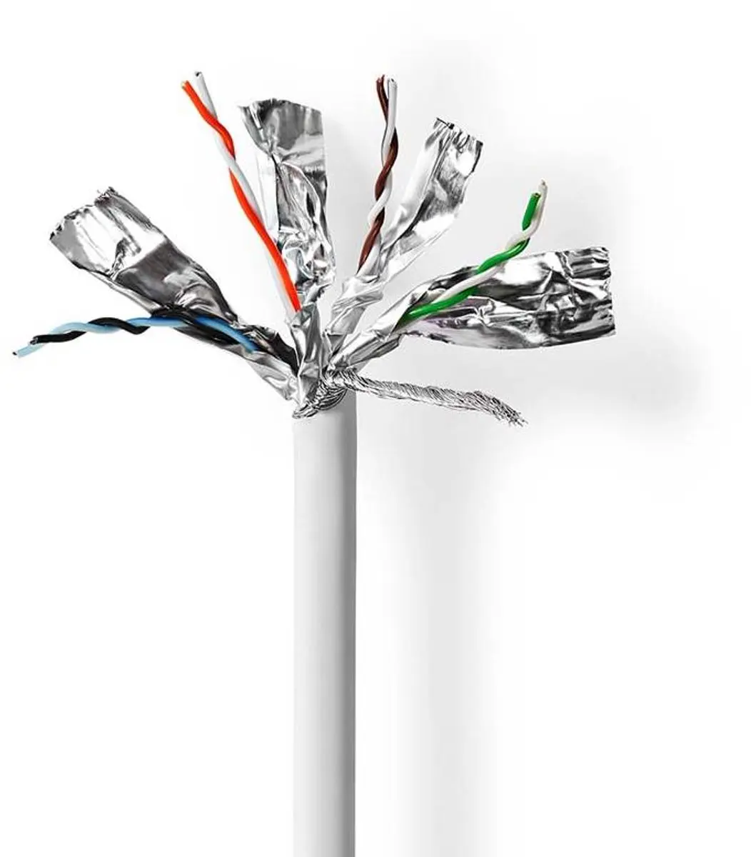 Nedis CAT6a Netwerk Kabel Rol 100m - Grijs