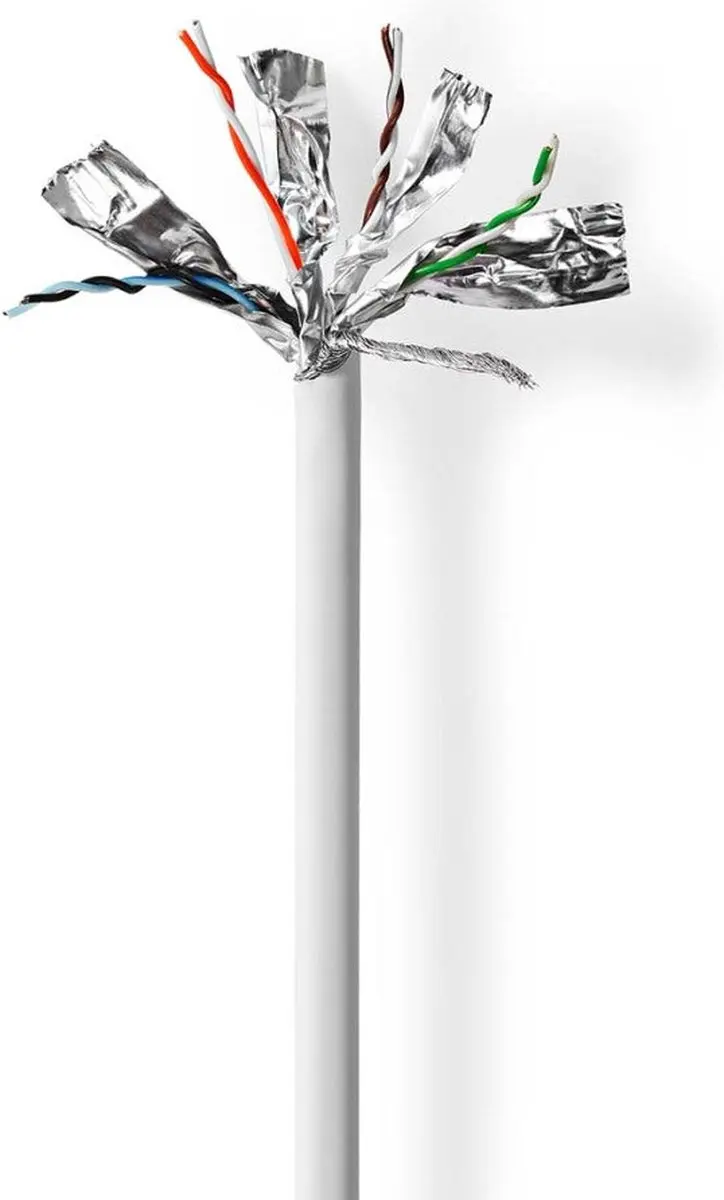Nedis CAT6a Netwerk Kabel Rol 100m - Grijs
