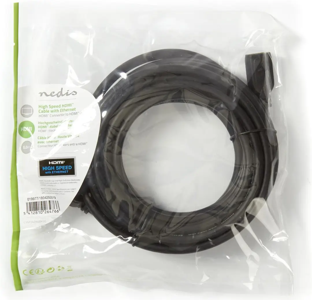 Nedis HDMI-Kabel CVGP34090BK50 - 4K@30Hz - 5m - Zwart