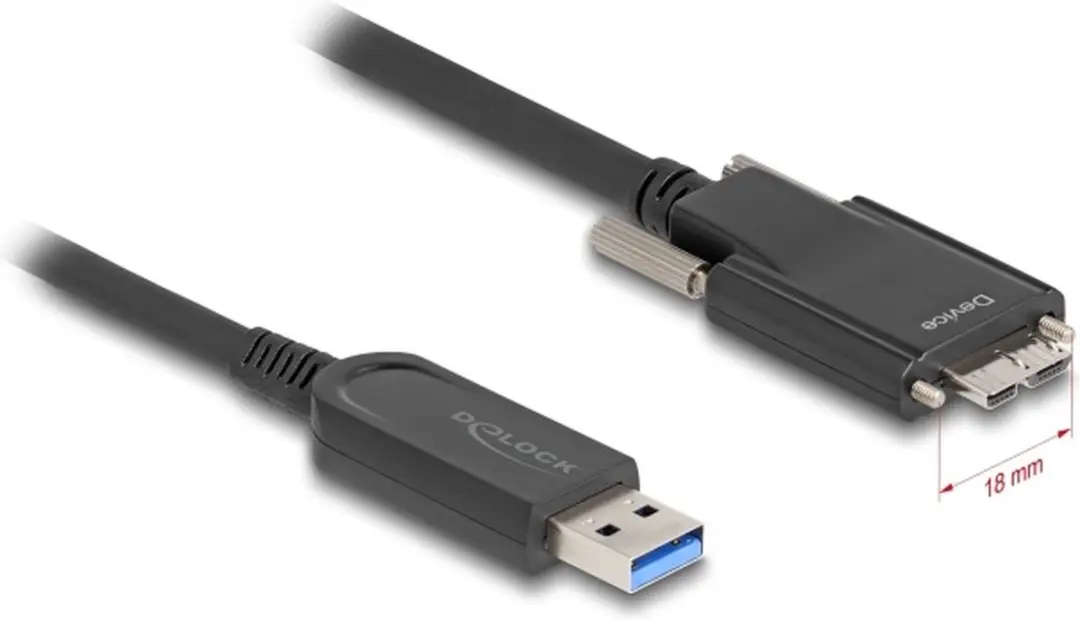 Delock USB 10Gbps Type-A naar Micro-B Kabel 7.5m - Zwart