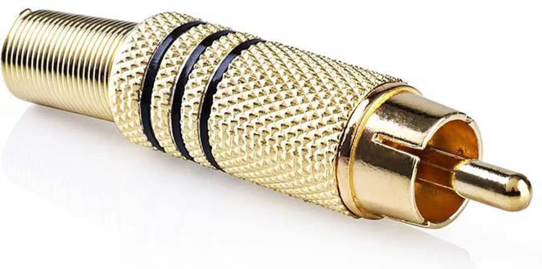 Nedis RCA-Connector Mannelijk Recht Verguld - 10 Stuks