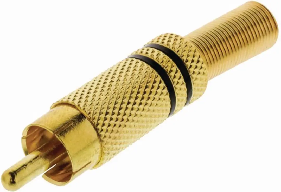 Nedis RCA-Connector Mannelijk Recht Verguld - 10 Stuks