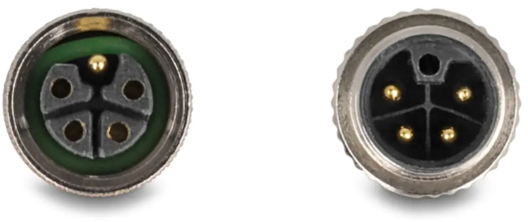 Delock M12 L-coded Kabel 5-polig - 3m - Zwart