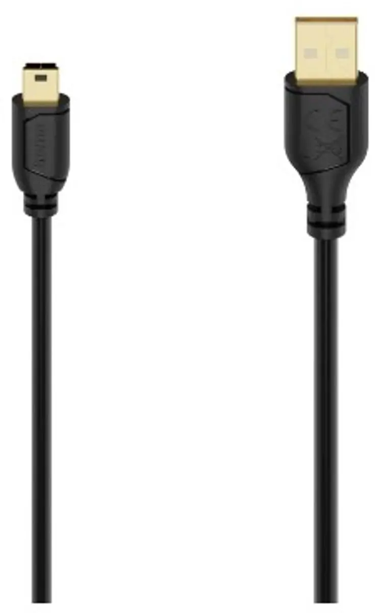 Hama USB-kabel 0,75m USB 2.0 A naar Mini-B - Zwart