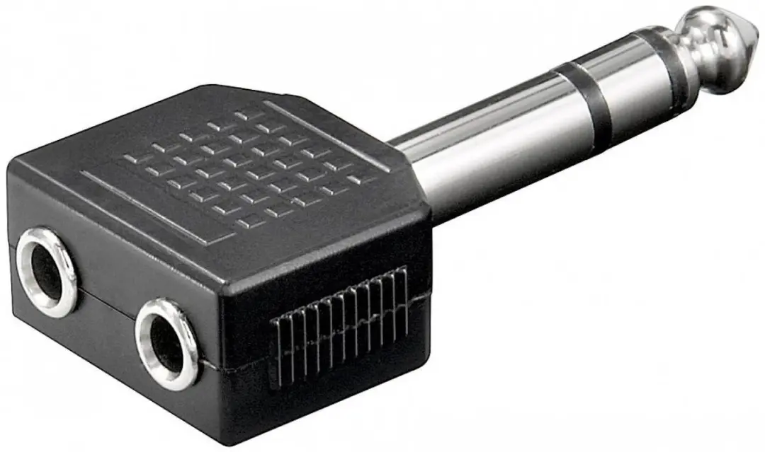 Goobay 6,35mm naar 2x 3,5mm Jack Stereo Audio Adapter