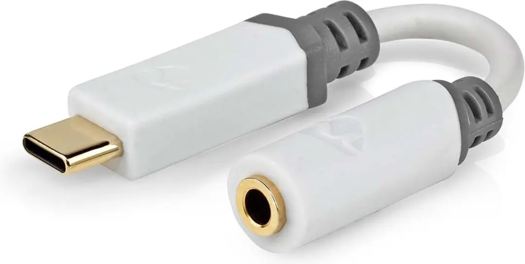 Nedis CCBW65950WT01 USB-C Adapter 3,5mm - 10cm - Verguld - Wit - afbeelding 6 van 6