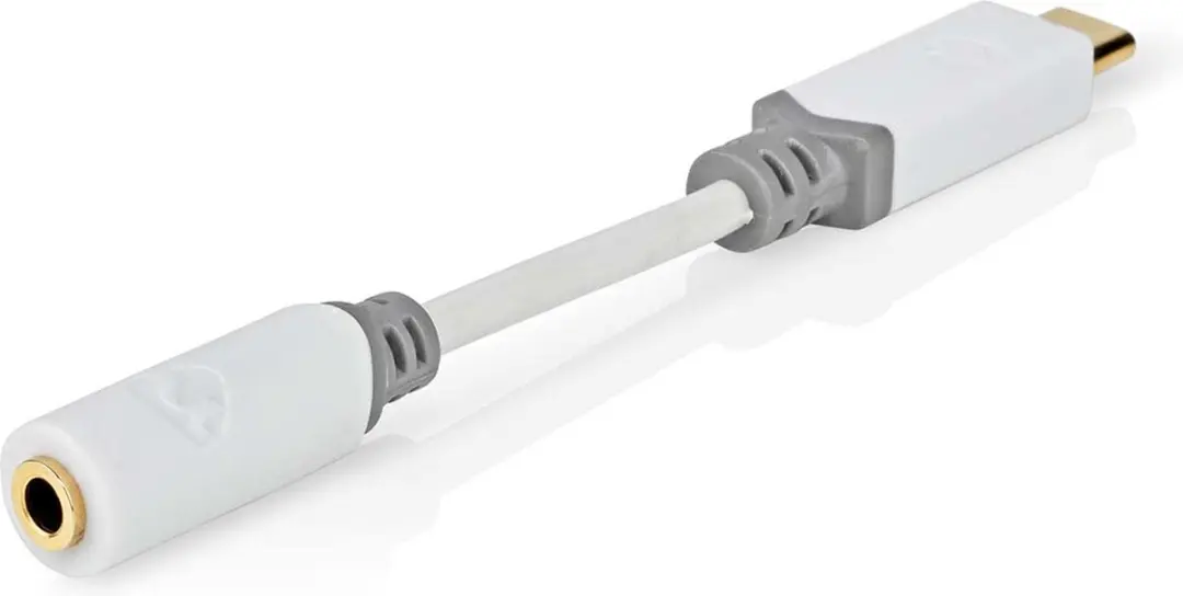 Nedis CCBW65950WT01 USB-C Adapter 3,5mm - 10cm - Verguld - Wit
