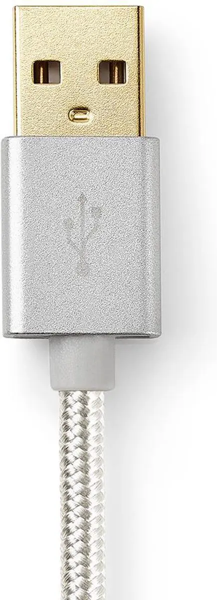 Nedis 2-in-1 USB 2.0 Kabel USB-A naar USB-C 480 Mbps 1m - Aluminium