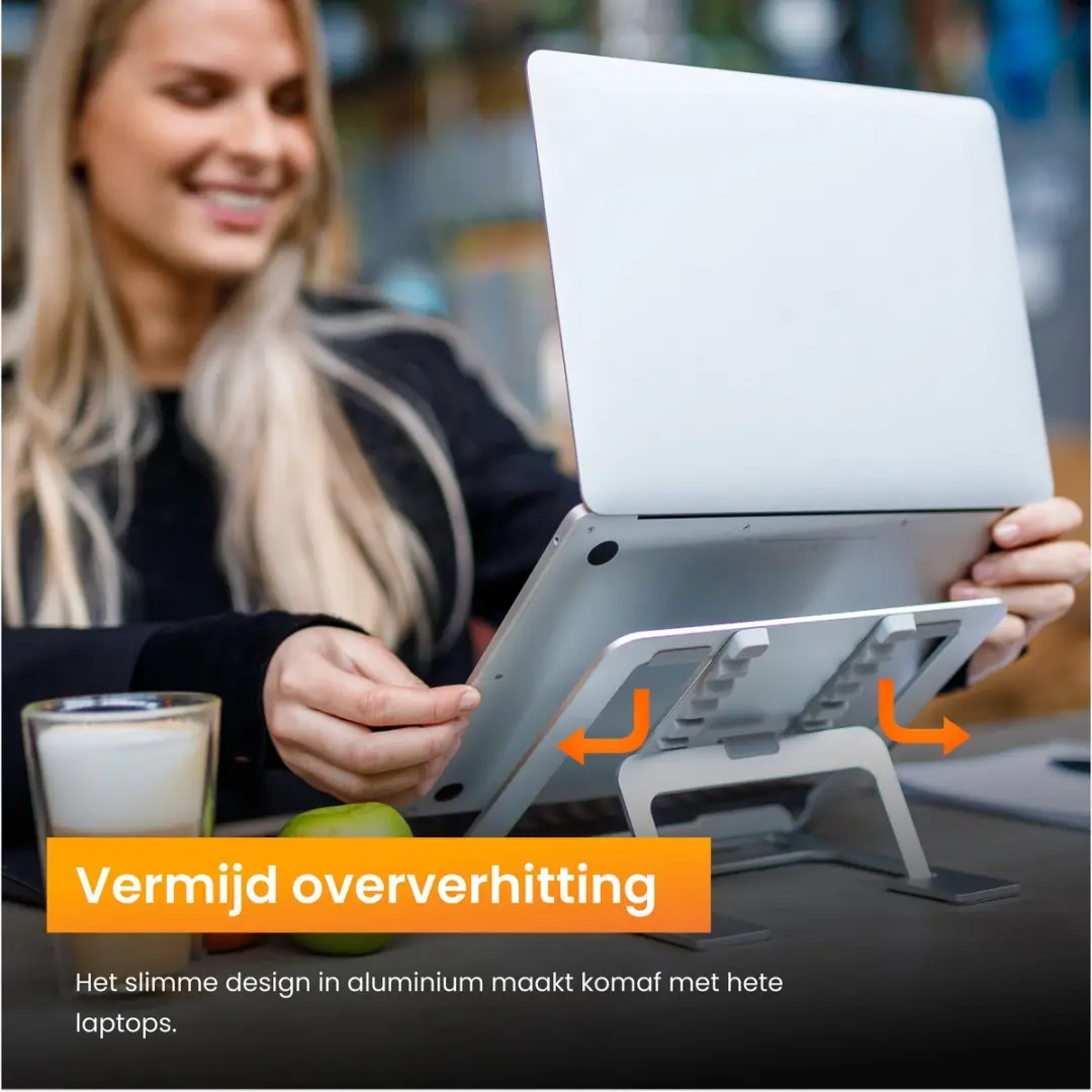 R2B Laptopstandaard Verstelbaar 10-17" - Zilver