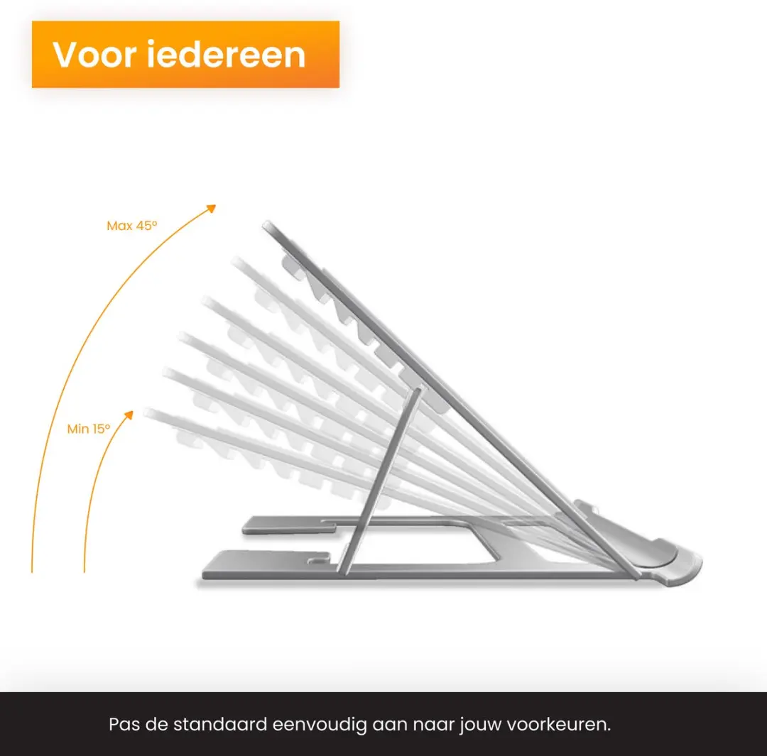 R2B Laptopstandaard Verstelbaar 10-17" - Zilver