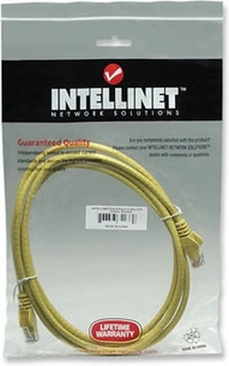 Intellinet 342346 Netwerkkabel RJ45 - 1m - Geel