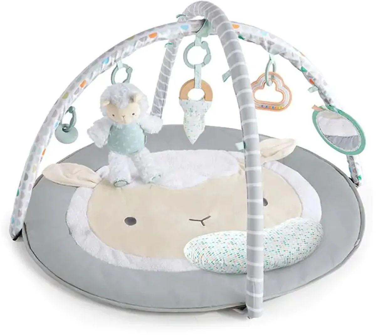 Bright Starts Sheppy's Spot Activity Gym - Grijs/Wit/Blauw - afbeelding 6 van 6