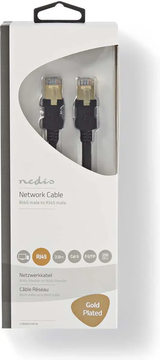 Nedis CAT6 Netwerkkabel CCBW85210AT20 - 2m - Antraciet