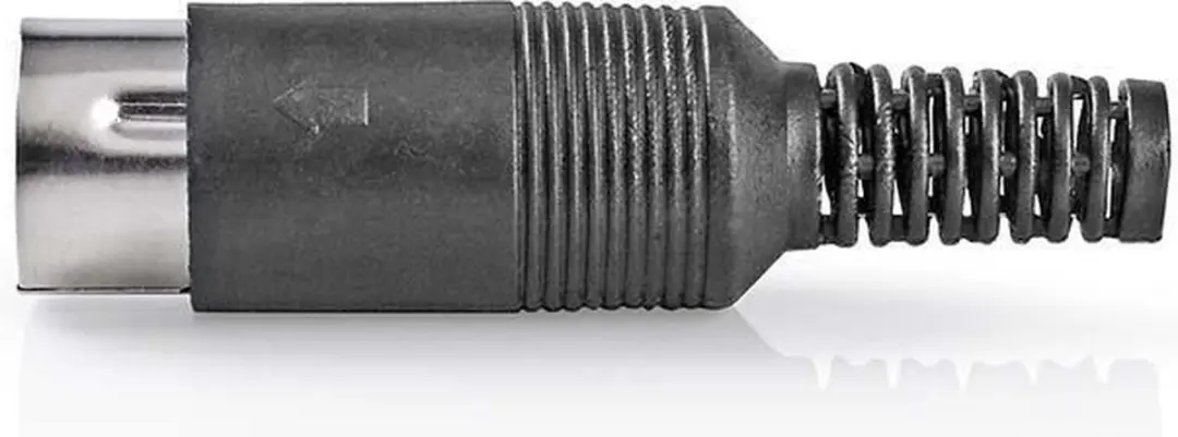 Nedis DIN-Connector Recht Male Vernikkeld 6.0mm