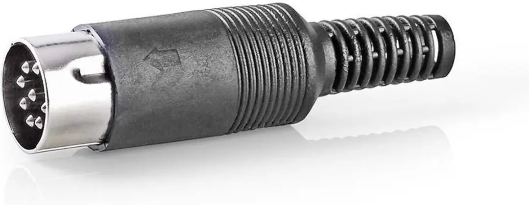 Nedis DIN-Connector Recht Male Vernikkeld 6.0mm - 25 Stuks