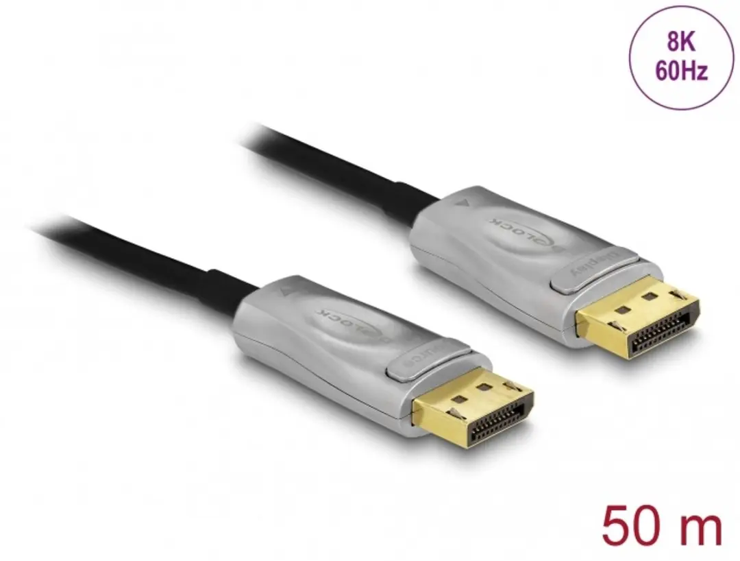 Delock DisplayPort 1.4 Actieve Kabel 8K 50m