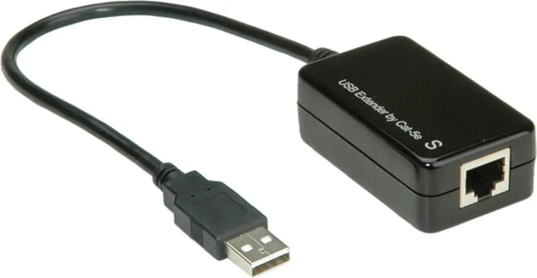 Value USB 1.1 Verlenging RJ45 - 45m - Zwart
