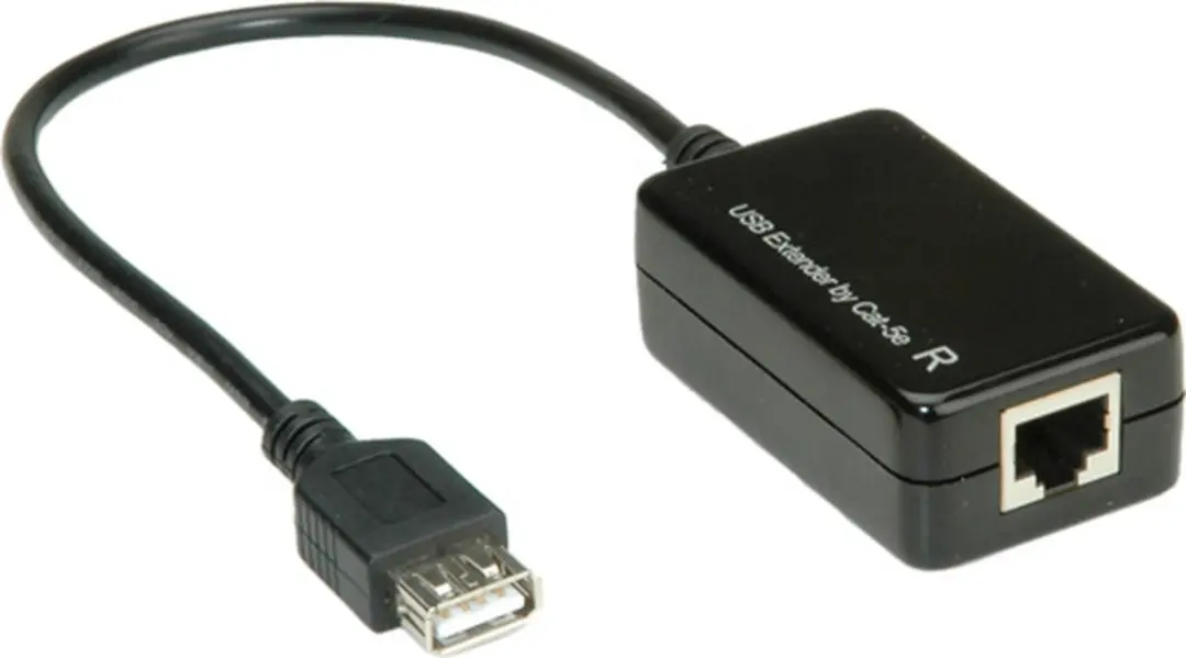 Value USB 1.1 Verlenging RJ45 - 45m - Zwart