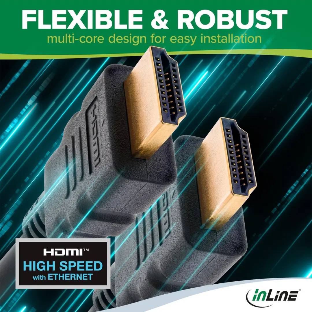 InLine HDMI High Speed Ethernet Kabel 5m - Zwart