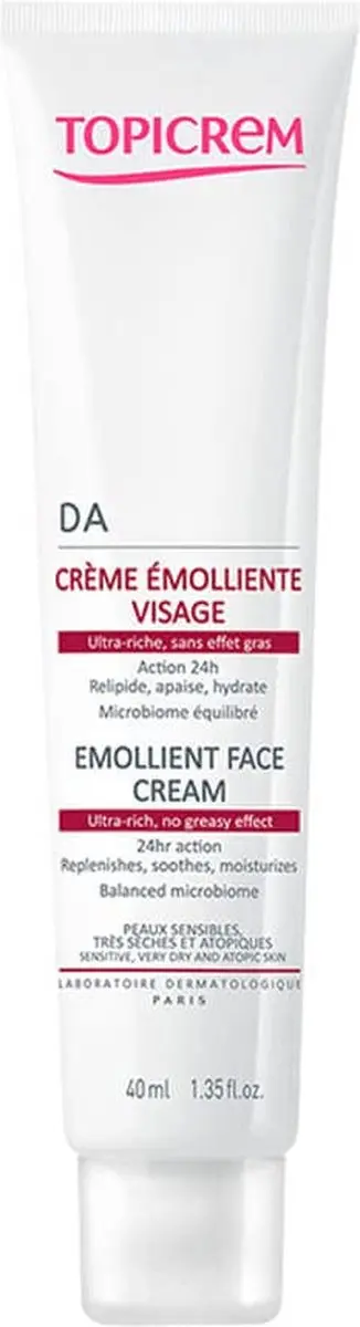 Topicrem Crème Face Care DA Emollient 40ml - 40 Stuks