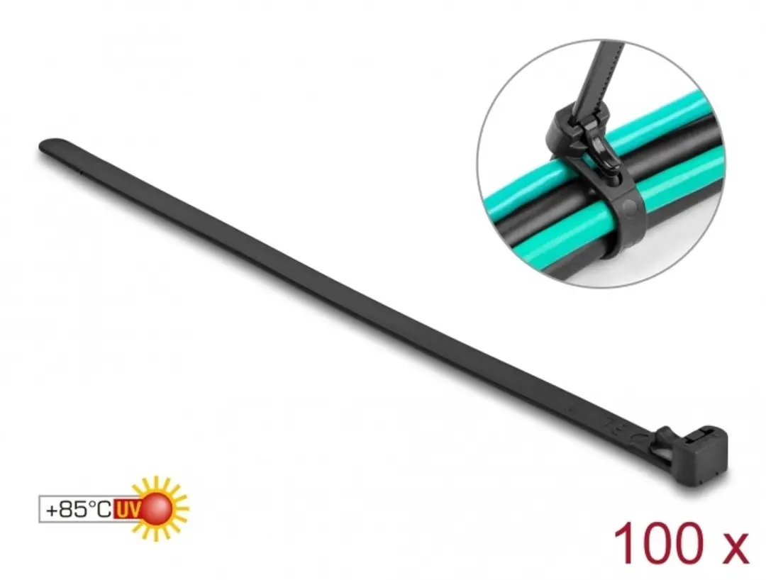 Delock Herbruikbare Kabelbinders 200x7,5mm