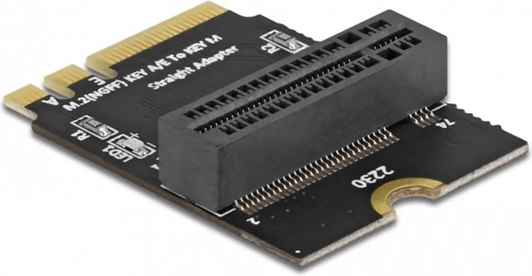 Delock M.2 Key A+E naar Key M Adapter - Zwart