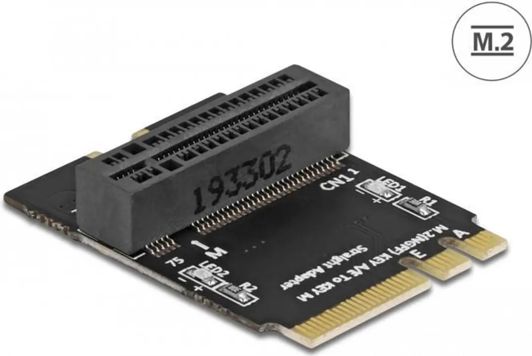 Delock M.2 Key A+E naar Key M Adapter - Zwart