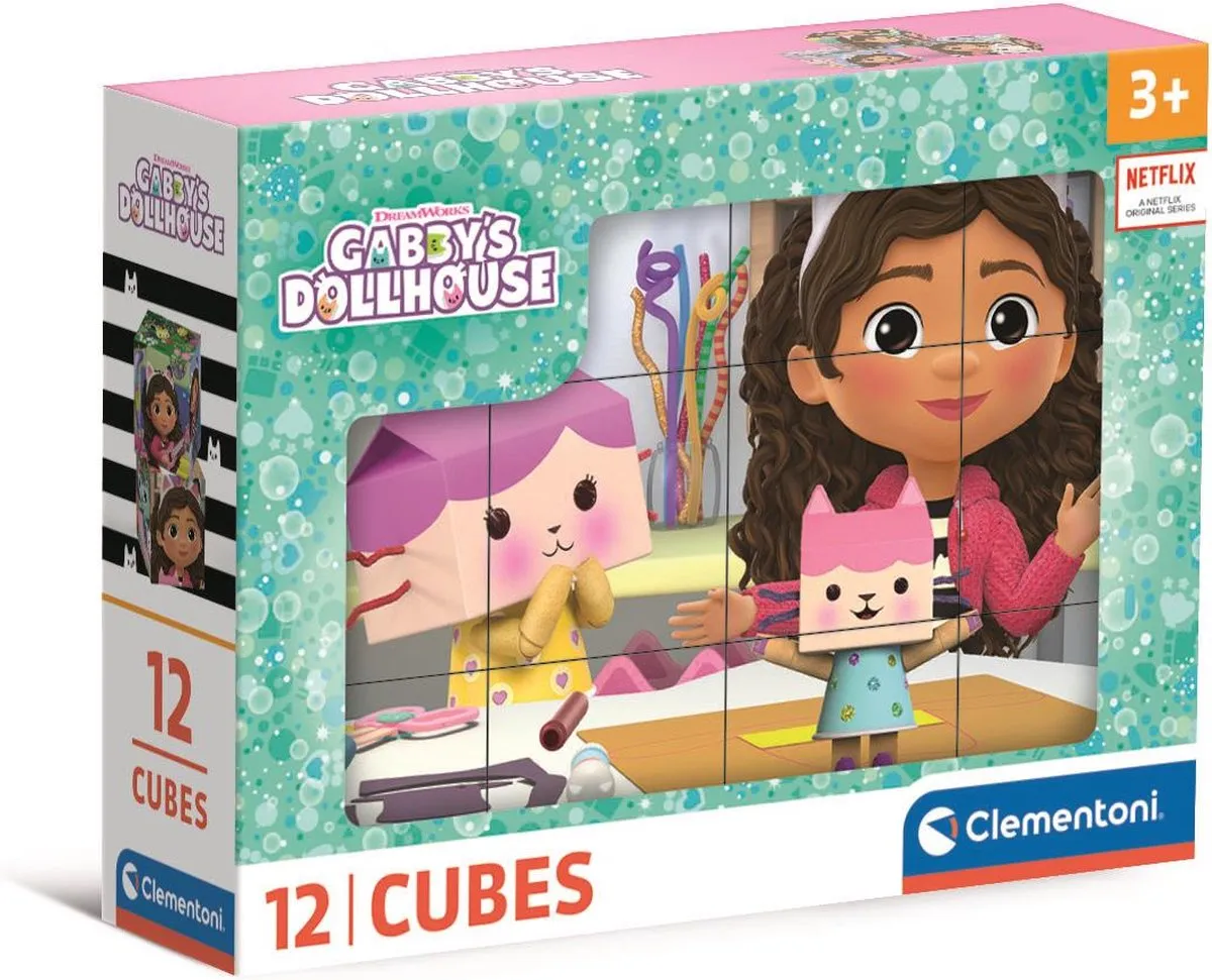 Clementoni Gabby's Dollhouse 12-delige Puzzel - 6 Afbeeldingen - Vanaf 3 jaar