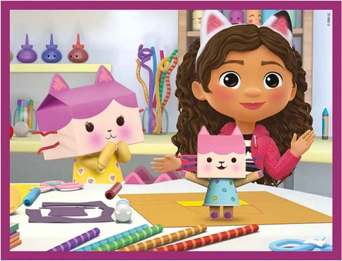 Clementoni Gabby's Dollhouse 12-delige Puzzel - 6 Afbeeldingen - Vanaf 3 jaar