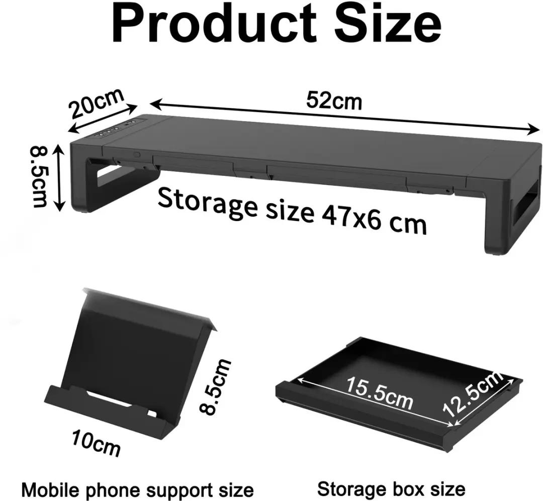 Equip 650883 flat panel bureau steun Zwart