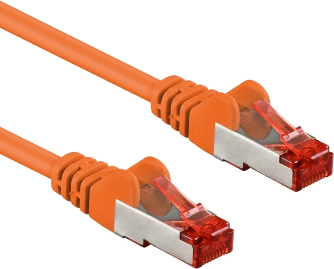 Goobay S/FTP CAT6 Netwerkkabel - 7,5m - Oranje - 10 Stuks