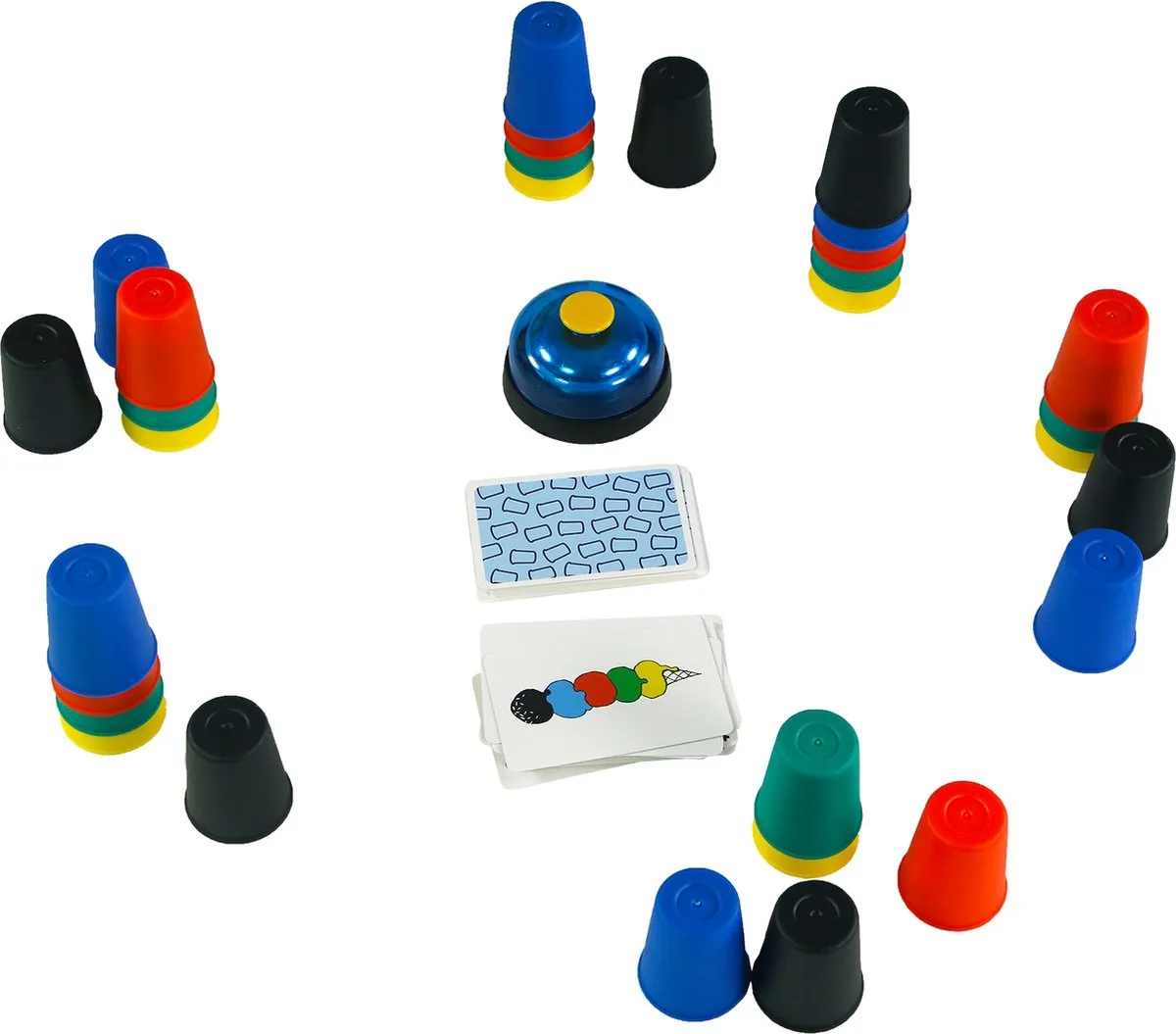 999 Games Stapelgekke Speed Cups Actiespel 999-CRA10 - 43 Kaarten 30 Bekers