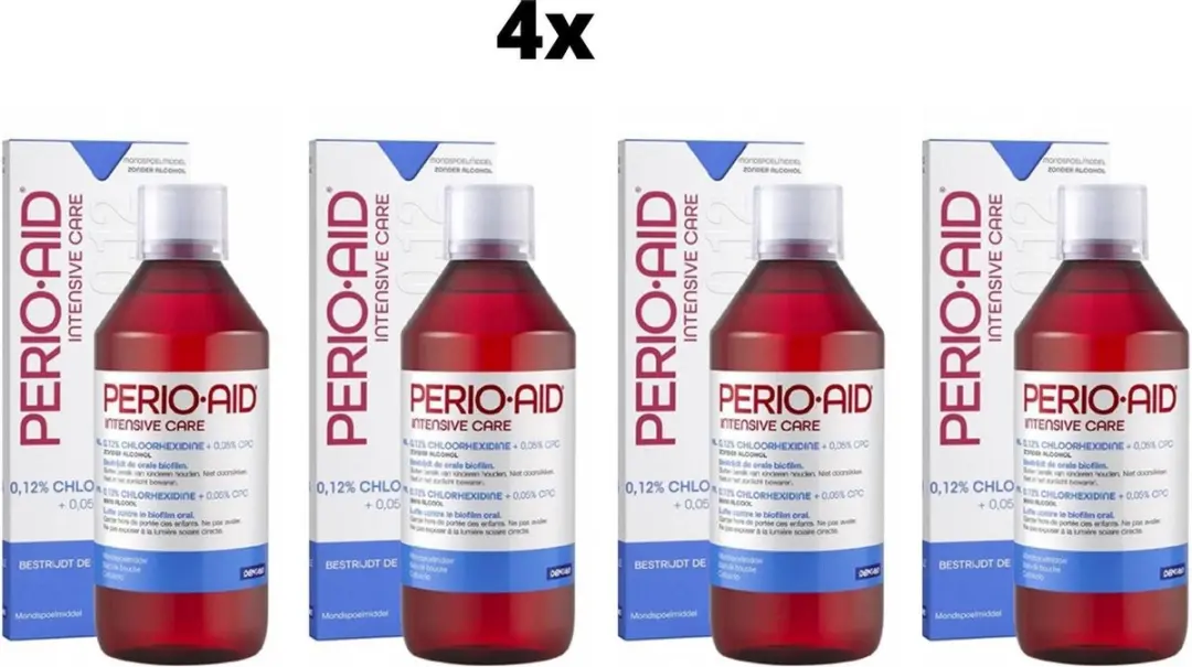 4x Perio-Aid Intensive Care Mondspoelmiddel 0,12%