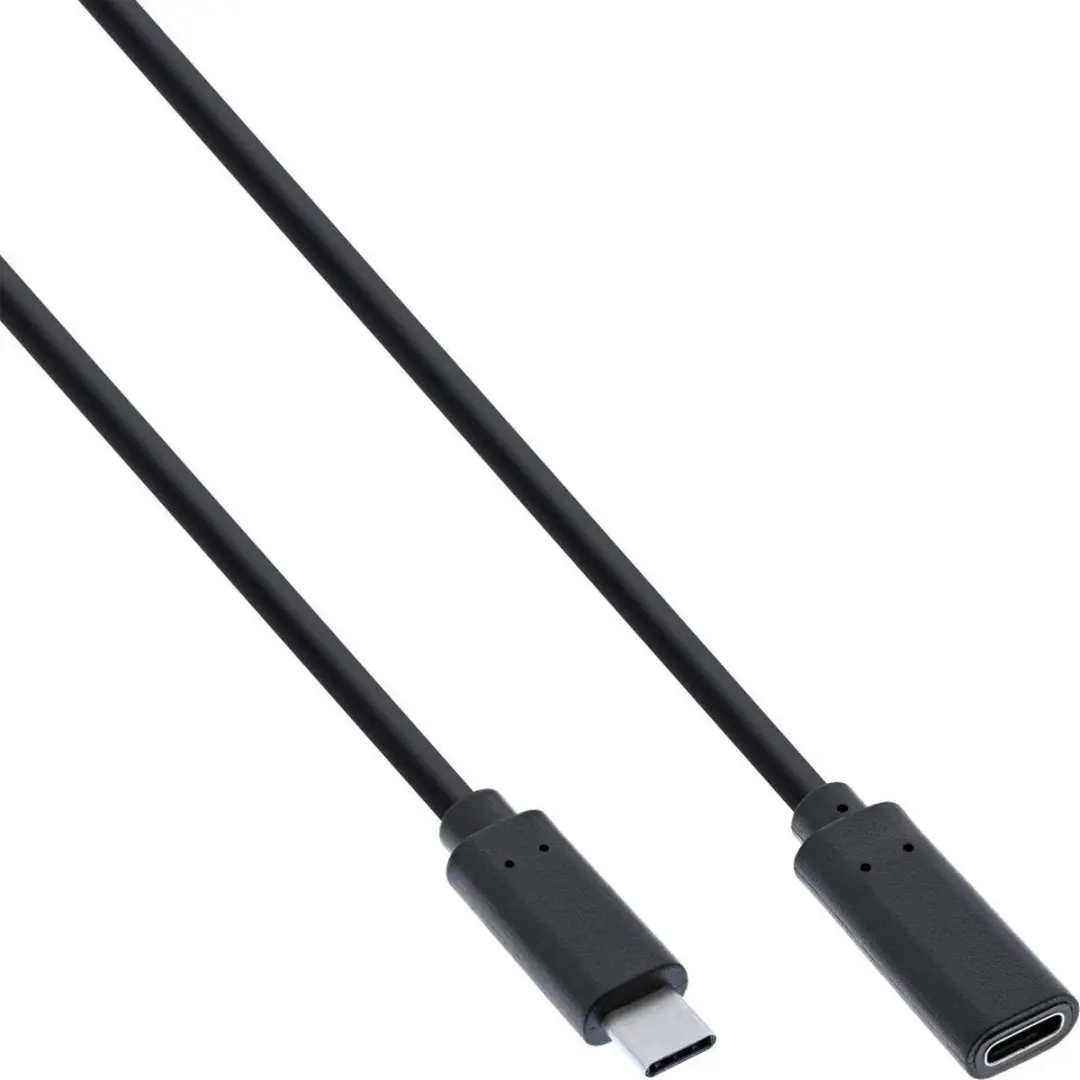 Delock USB-C Verlengkabel 3.2 10Gbit/s PD 20V/3A 4K60Hz - 0,5m - Zwart