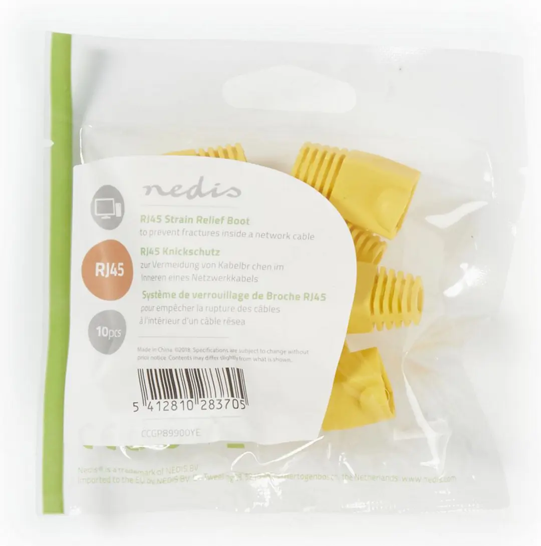 Nedis RJ45 Trekontlasting Geel - 10 Stuks