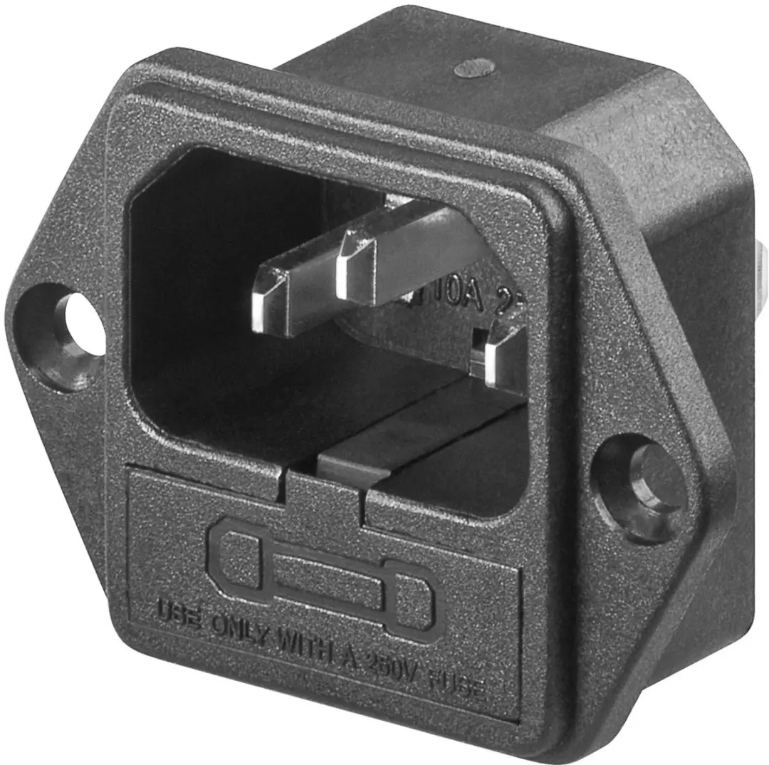 Goobay C14 Chassisconnector met Zekeringhouder