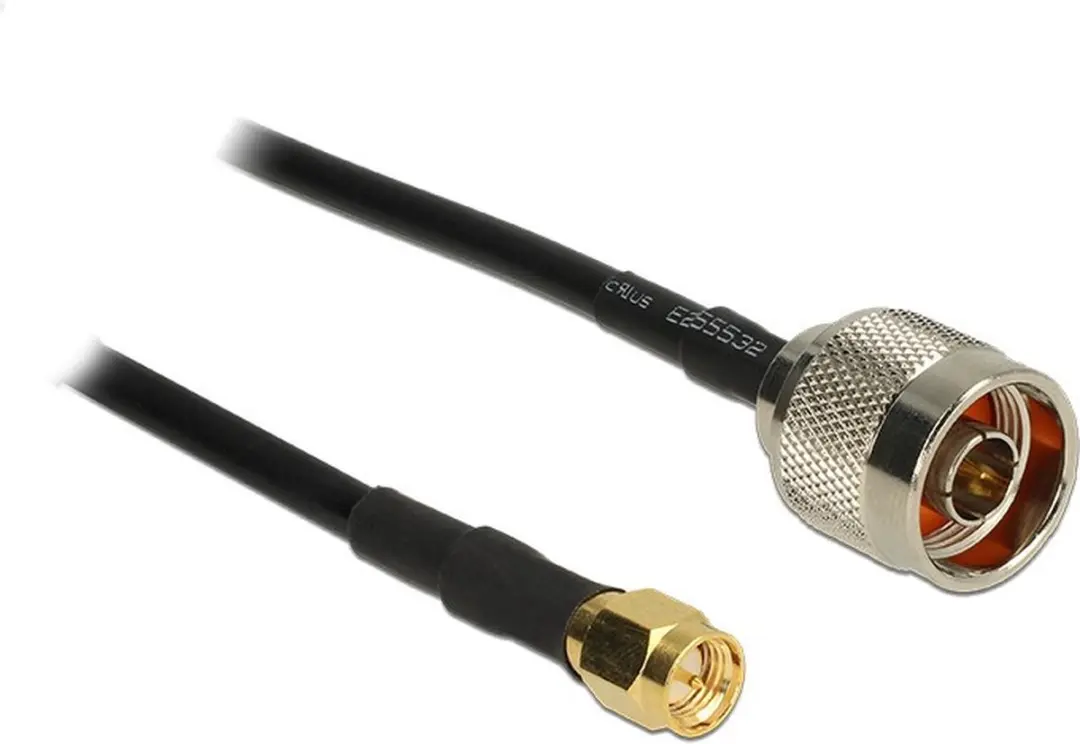 Delock SMA Kabel CFD200/RF200 50 Ohm - 15m - Zwart