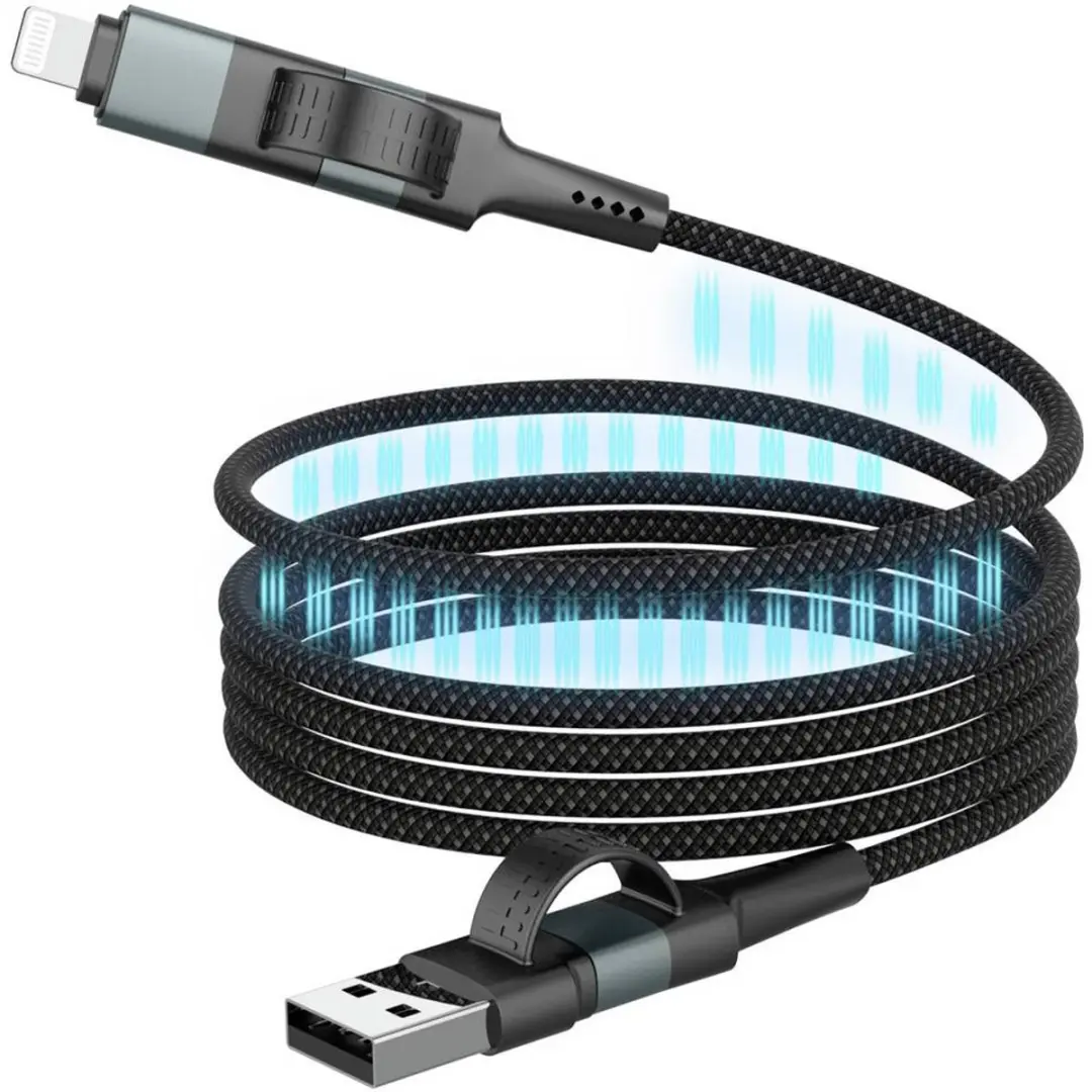 Ansmann USB-kabel 1700-0188 USB-A/USB-C/Lightning 120cm - Zwart - afbeelding 6 van 6