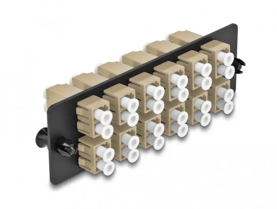 Delock LC Duplex Adapterpaneel 12 Poorten - Beige