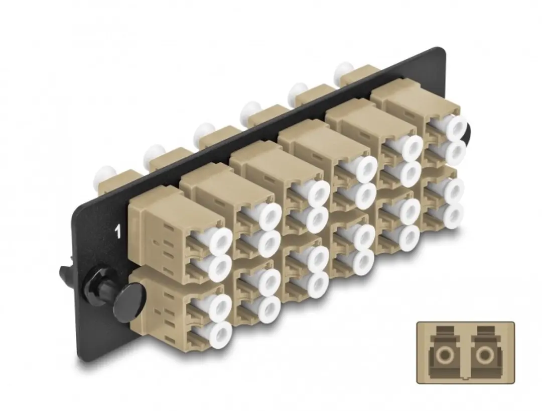 Delock LC Duplex Adapterpaneel 12 Poorten